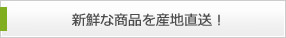 新鮮な商品を産地直送！